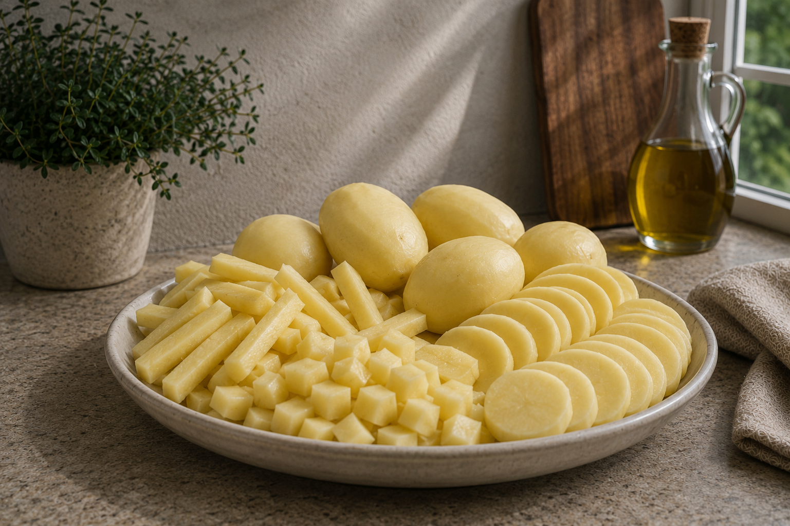 Tisztított burgonya